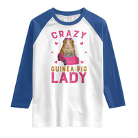 Crazy Guinea Pig Lady Raglan Shirt Funny Pet Lover Gift - Wonder Print Shop