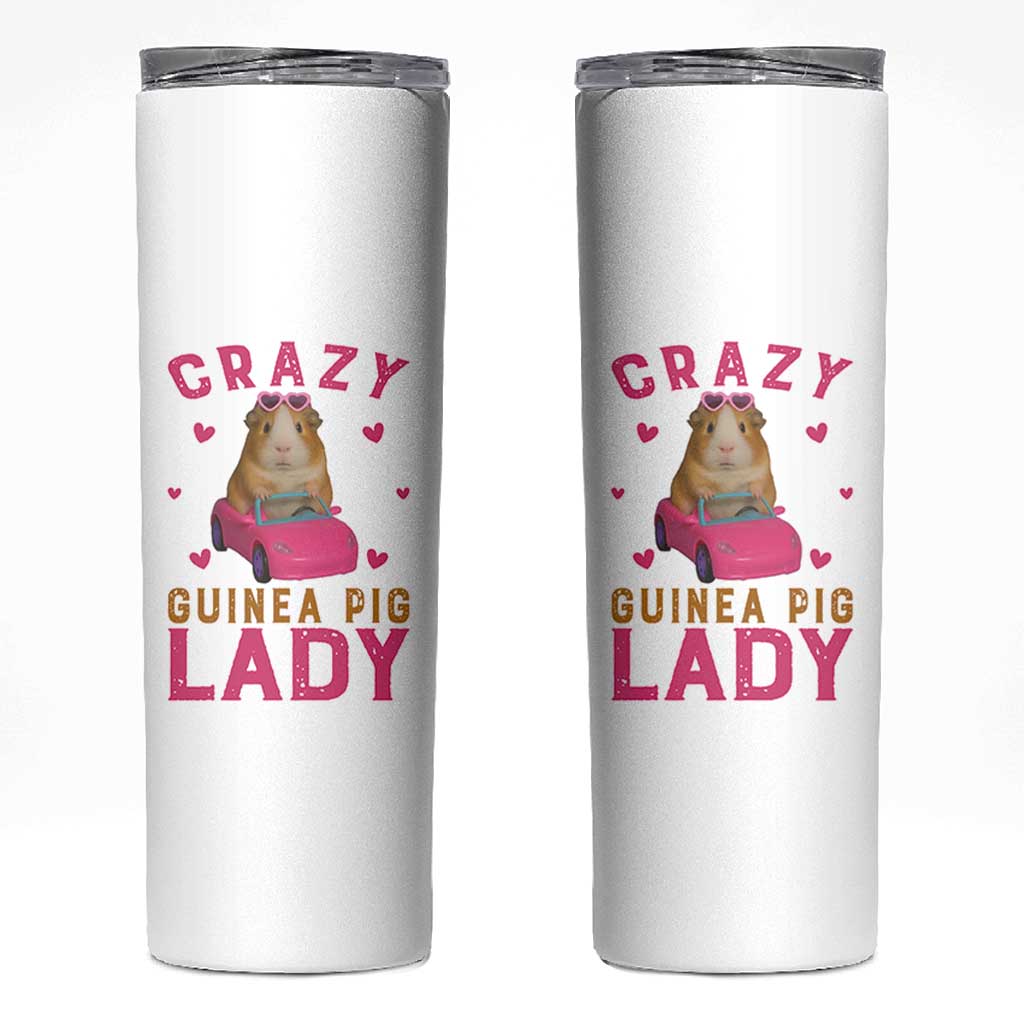 Crazy Guinea Pig Lady Skinny Tumbler Funny Pet Lover Gift - Wonder Print Shop