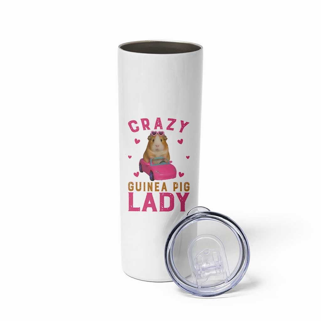 Crazy Guinea Pig Lady Skinny Tumbler Funny Pet Lover Gift - Wonder Print Shop