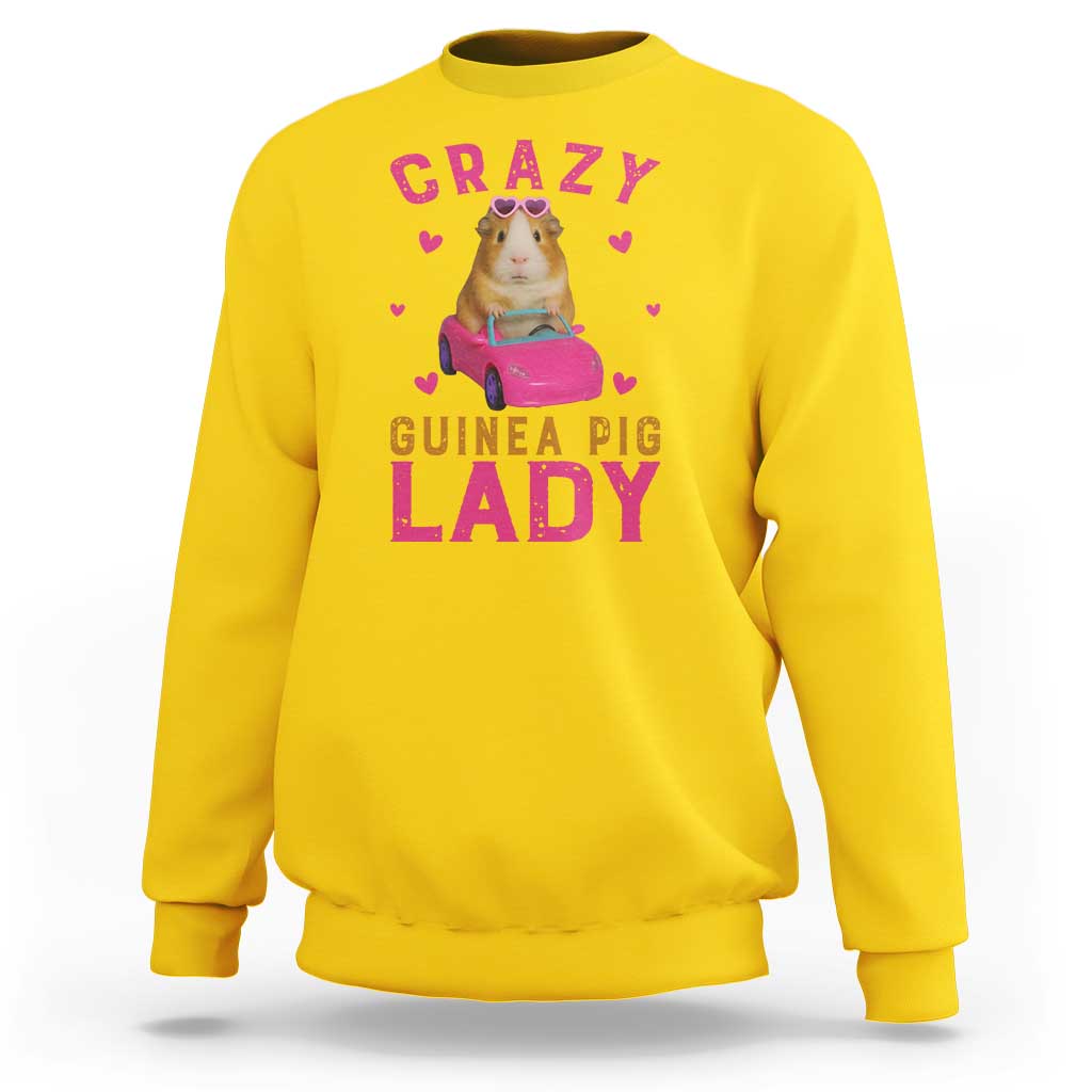Crazy Guinea Pig Lady Sweatshirt Funny Pet Lover Gift - Wonder Print Shop