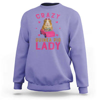 Crazy Guinea Pig Lady Sweatshirt Funny Pet Lover Gift - Wonder Print Shop