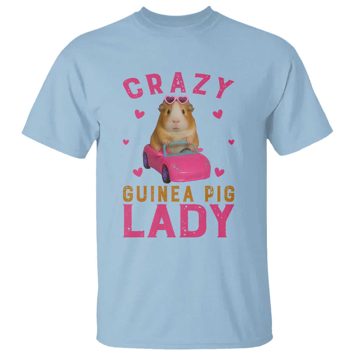 Crazy Guinea Pig Lady T Shirt Funny Pet Lover Gift - Wonder Print Shop