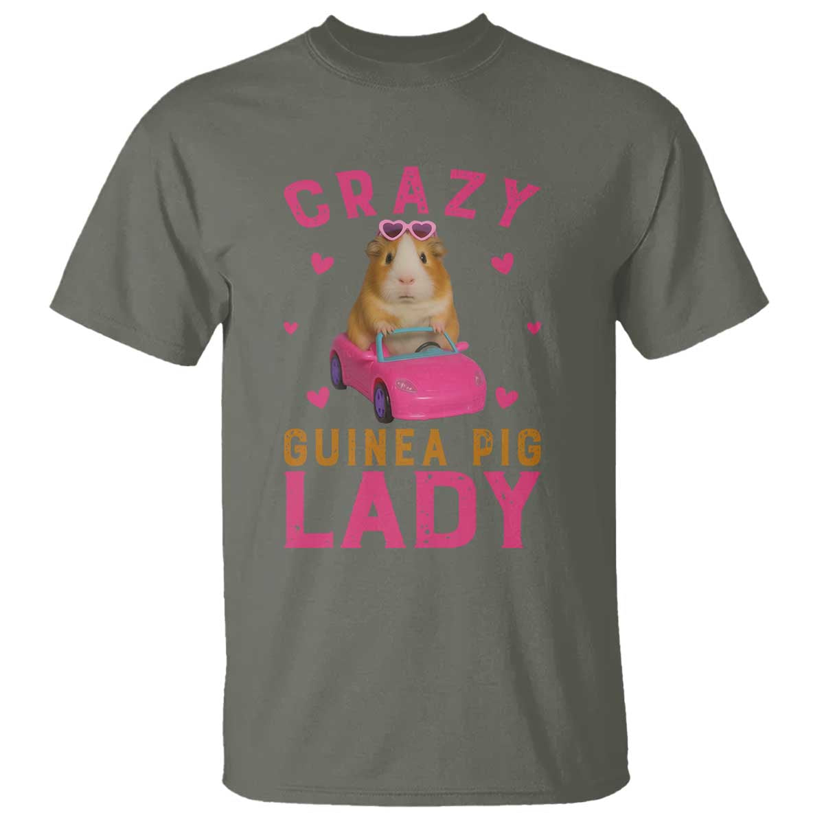 Crazy Guinea Pig Lady T Shirt Funny Pet Lover Gift - Wonder Print Shop