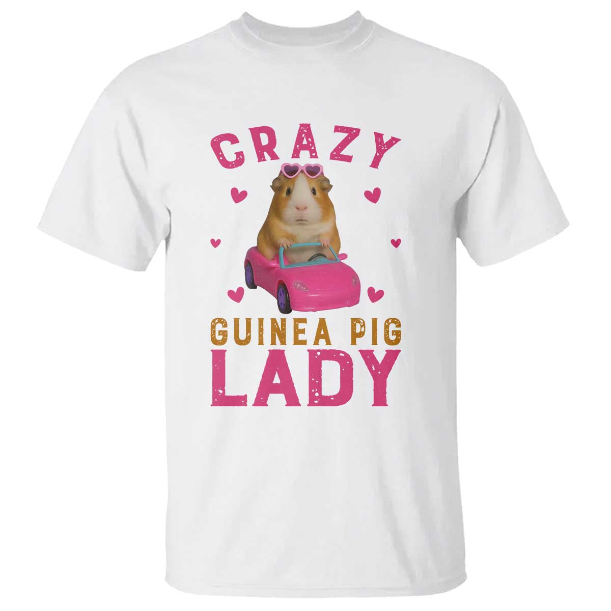 Crazy Guinea Pig Lady T Shirt Funny Pet Lover Gift - Wonder Print Shop