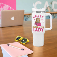 Crazy Guinea Pig Lady Tumbler With Handle Funny Pet Lover Gift - Wonder Print Shop