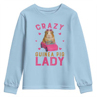 Crazy Guinea Pig Lady Youth Sweatshirt Funny Pet Lover Gift - Wonder Print Shop