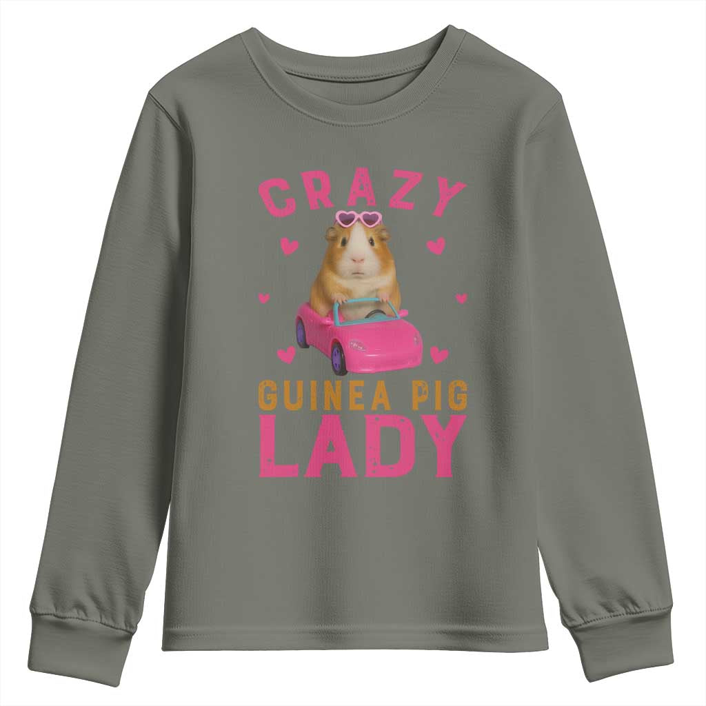 Crazy Guinea Pig Lady Youth Sweatshirt Funny Pet Lover Gift - Wonder Print Shop
