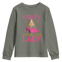Crazy Guinea Pig Lady Youth Sweatshirt Funny Pet Lover Gift - Wonder Print Shop