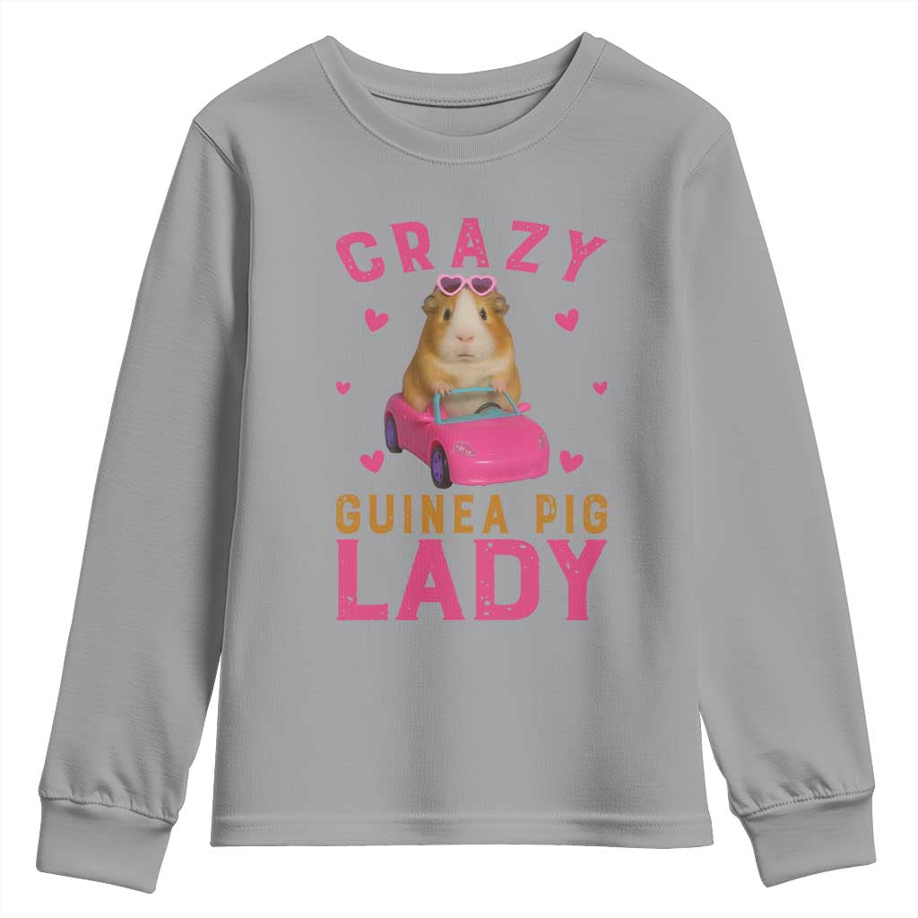 Crazy Guinea Pig Lady Youth Sweatshirt Funny Pet Lover Gift - Wonder Print Shop