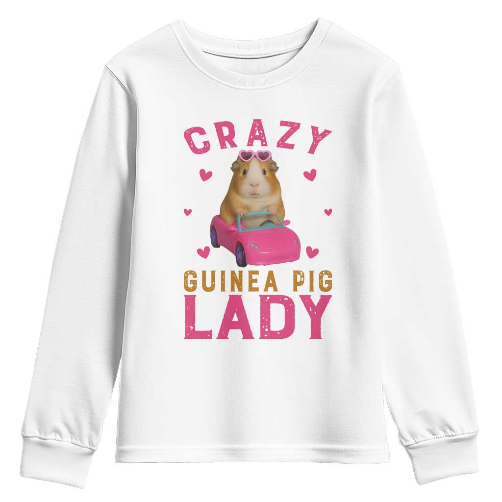 Crazy Guinea Pig Lady Youth Sweatshirt Funny Pet Lover Gift - Wonder Print Shop
