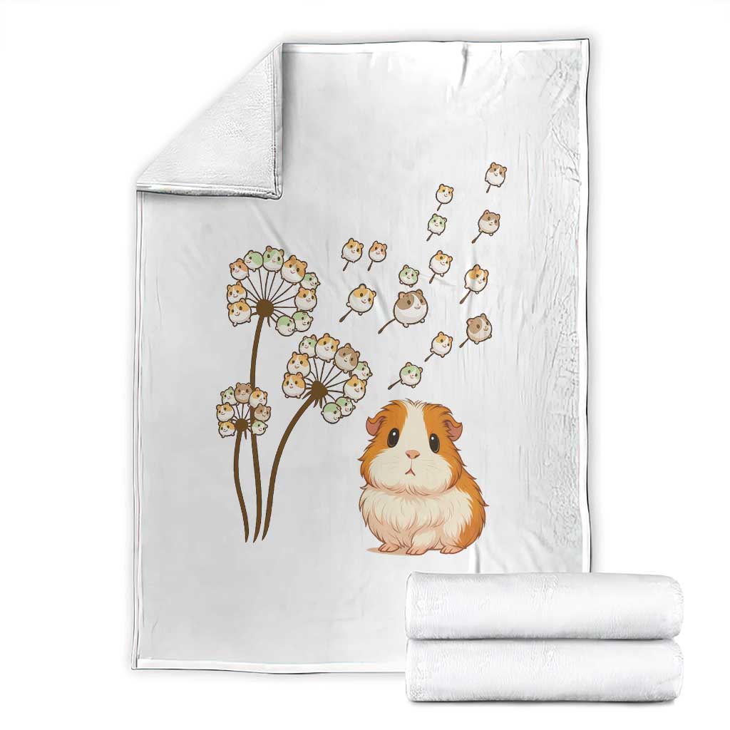 Flower Guinea Pig Dandelion Throw Blanket Funny Cavy Lover Gift - Wonder Print Shop