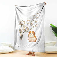 Flower Guinea Pig Dandelion Throw Blanket Funny Cavy Lover Gift - Wonder Print Shop