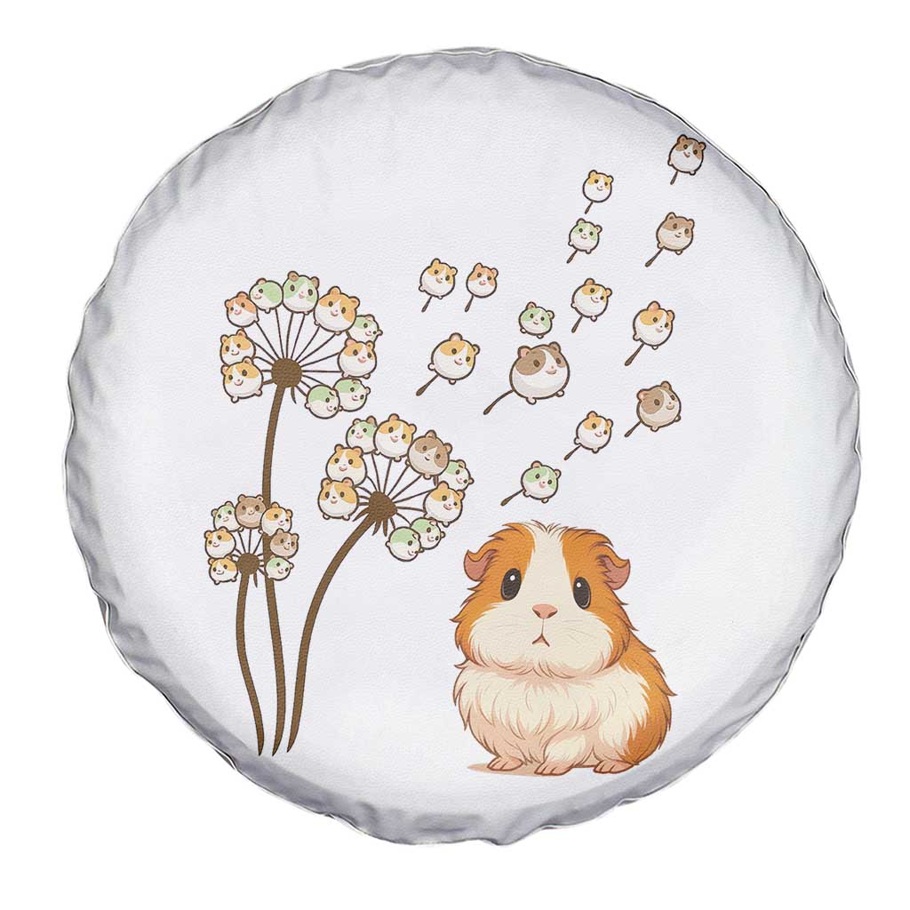 Flower Guinea Pig Dandelion Spare Tire Cover Funny Cavy Lover Gift - Wonder Print Shop