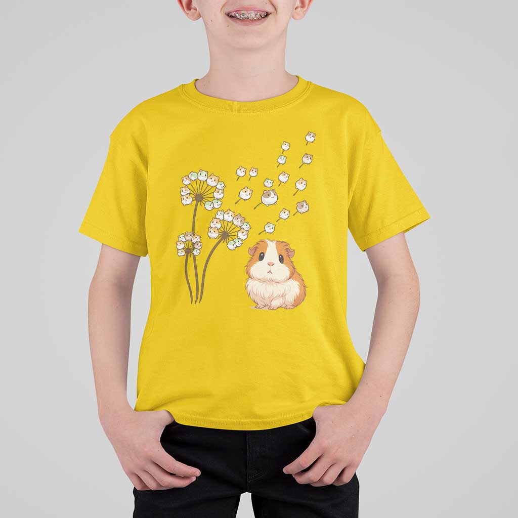 Flower Guinea Pig Dandelion T Shirt For Kid Funny Cavy Lover Gift - Wonder Print Shop