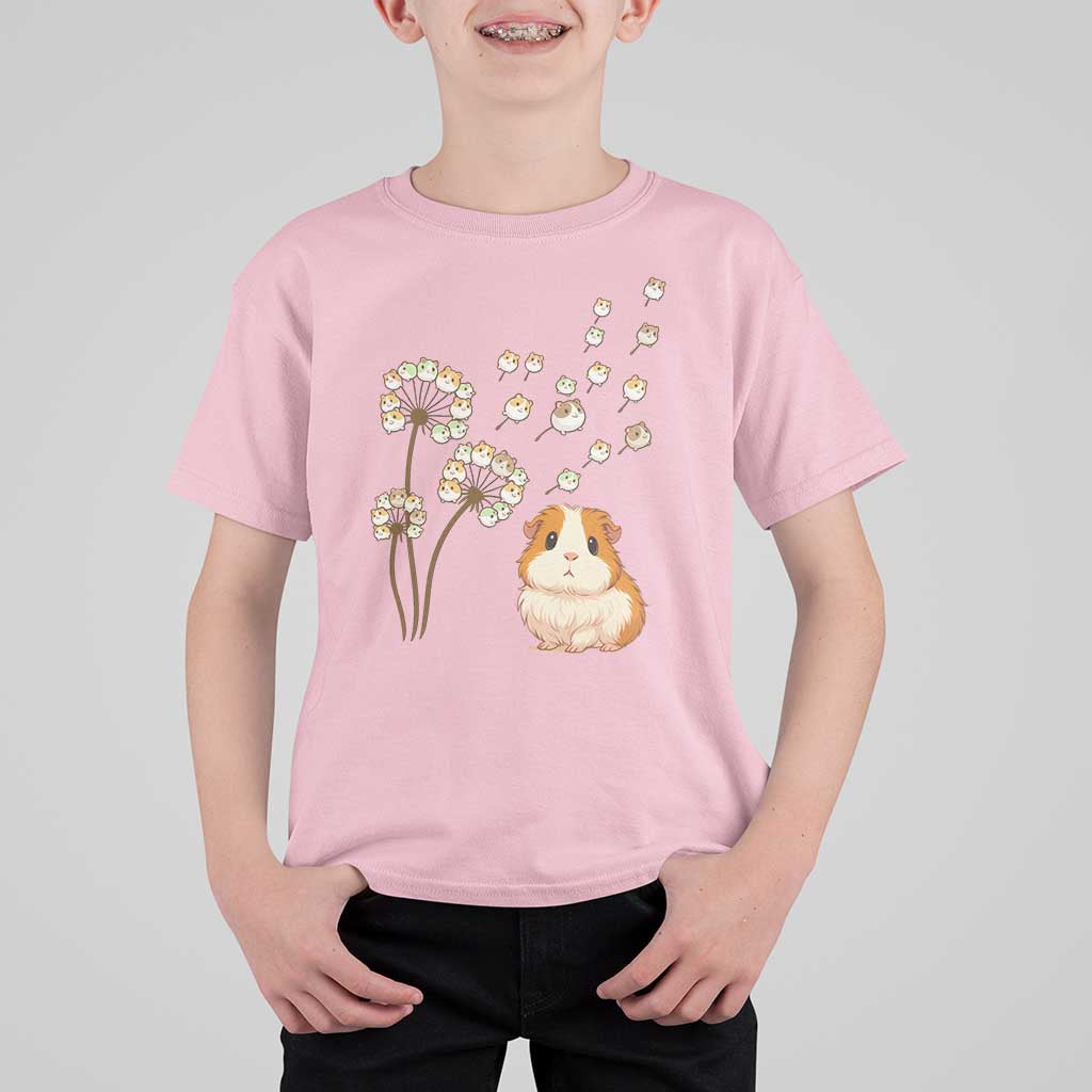 Flower Guinea Pig Dandelion T Shirt For Kid Funny Cavy Lover Gift - Wonder Print Shop