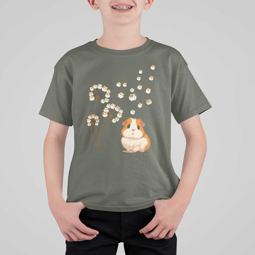 Flower Guinea Pig Dandelion T Shirt For Kid Funny Cavy Lover Gift - Wonder Print Shop