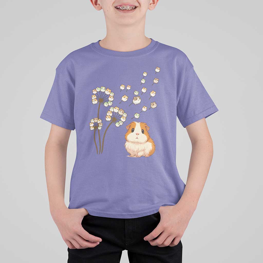 Flower Guinea Pig Dandelion T Shirt For Kid Funny Cavy Lover Gift - Wonder Print Shop