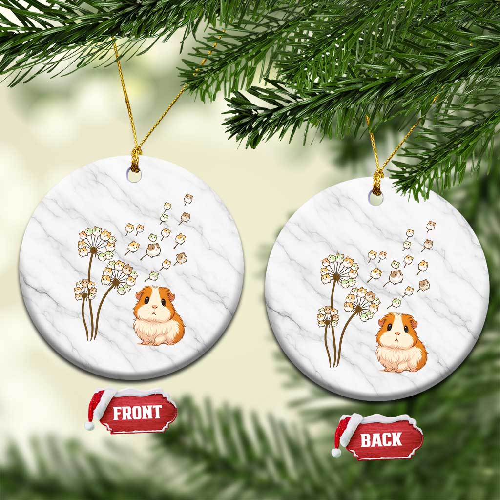Flower Guinea Pig Dandelion Ceramic Ornament Funny Cavy Lover Gift - Wonder Print Shop