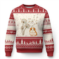 Flower Guinea Pig Dandelion Ugly Christmas Sweater Funny Cavy Lover Gift - Wonder Print Shop