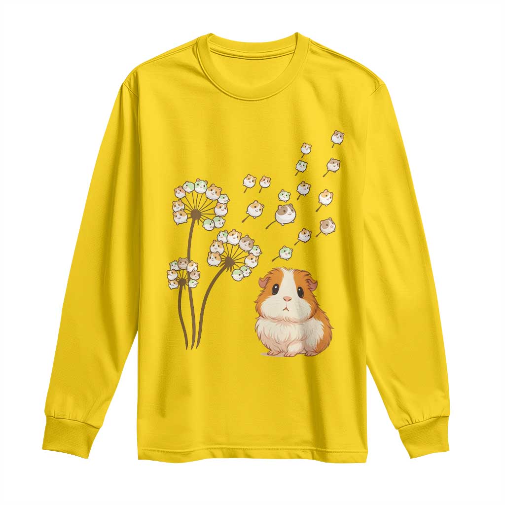 Flower Guinea Pig Dandelion Long Sleeve Shirt Funny Cavy Lover Gift - Wonder Print Shop