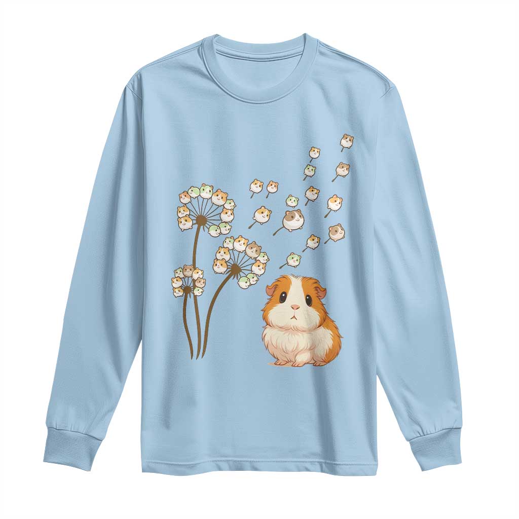 Flower Guinea Pig Dandelion Long Sleeve Shirt Funny Cavy Lover Gift - Wonder Print Shop