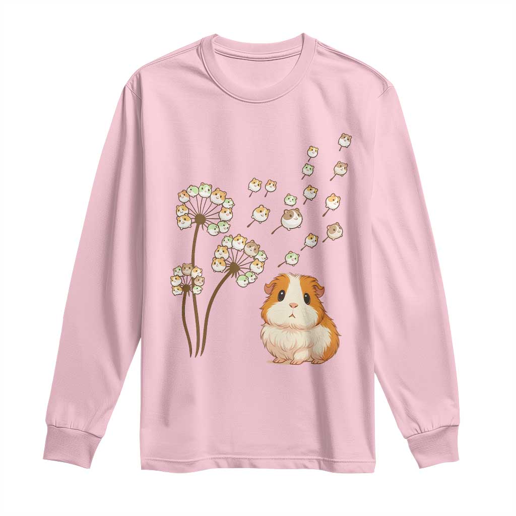 Flower Guinea Pig Dandelion Long Sleeve Shirt Funny Cavy Lover Gift - Wonder Print Shop