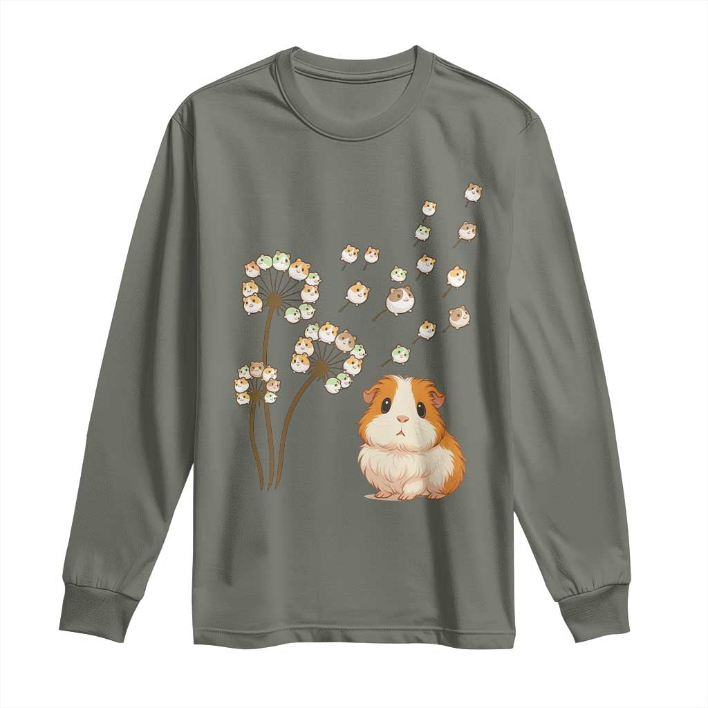 Flower Guinea Pig Dandelion Long Sleeve Shirt Funny Cavy Lover Gift - Wonder Print Shop