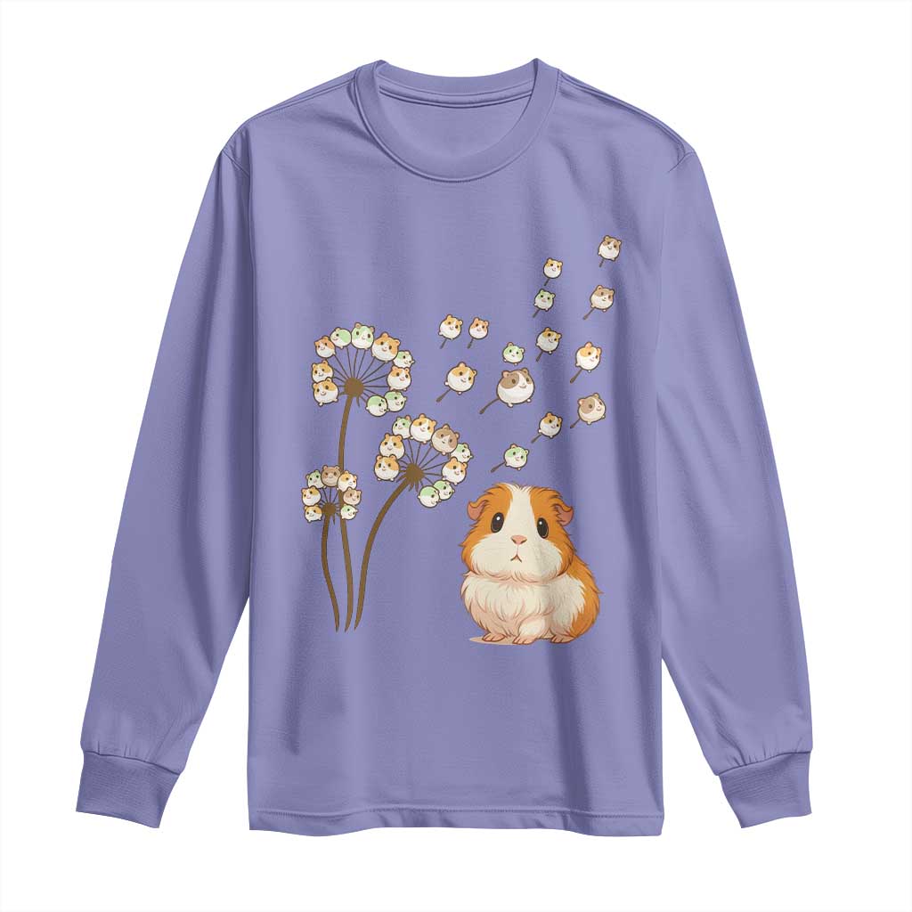Flower Guinea Pig Dandelion Long Sleeve Shirt Funny Cavy Lover Gift - Wonder Print Shop