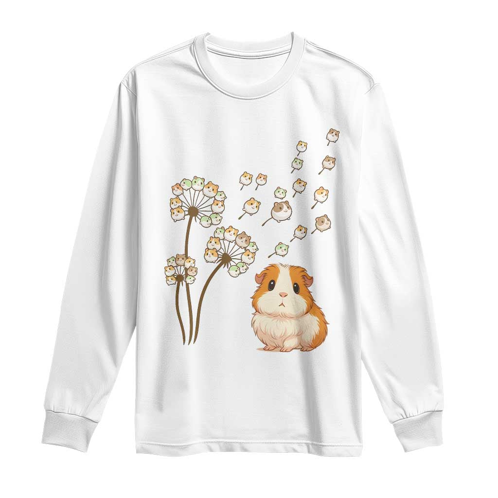 Flower Guinea Pig Dandelion Long Sleeve Shirt Funny Cavy Lover Gift - Wonder Print Shop