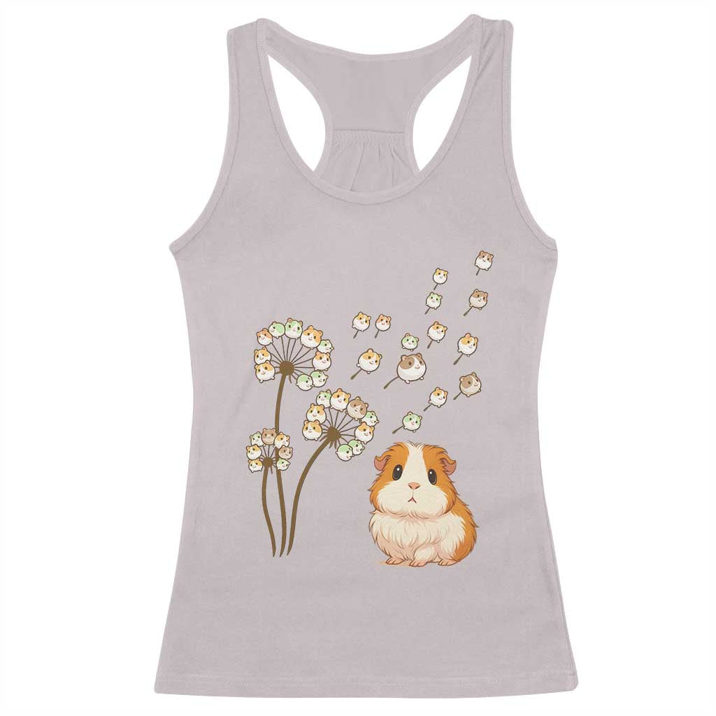 Flower Guinea Pig Dandelion Racerback Tank Top Funny Cavy Lover Gift - Wonder Print Shop
