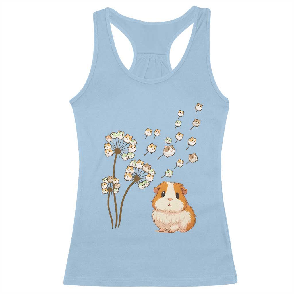 Flower Guinea Pig Dandelion Racerback Tank Top Funny Cavy Lover Gift - Wonder Print Shop