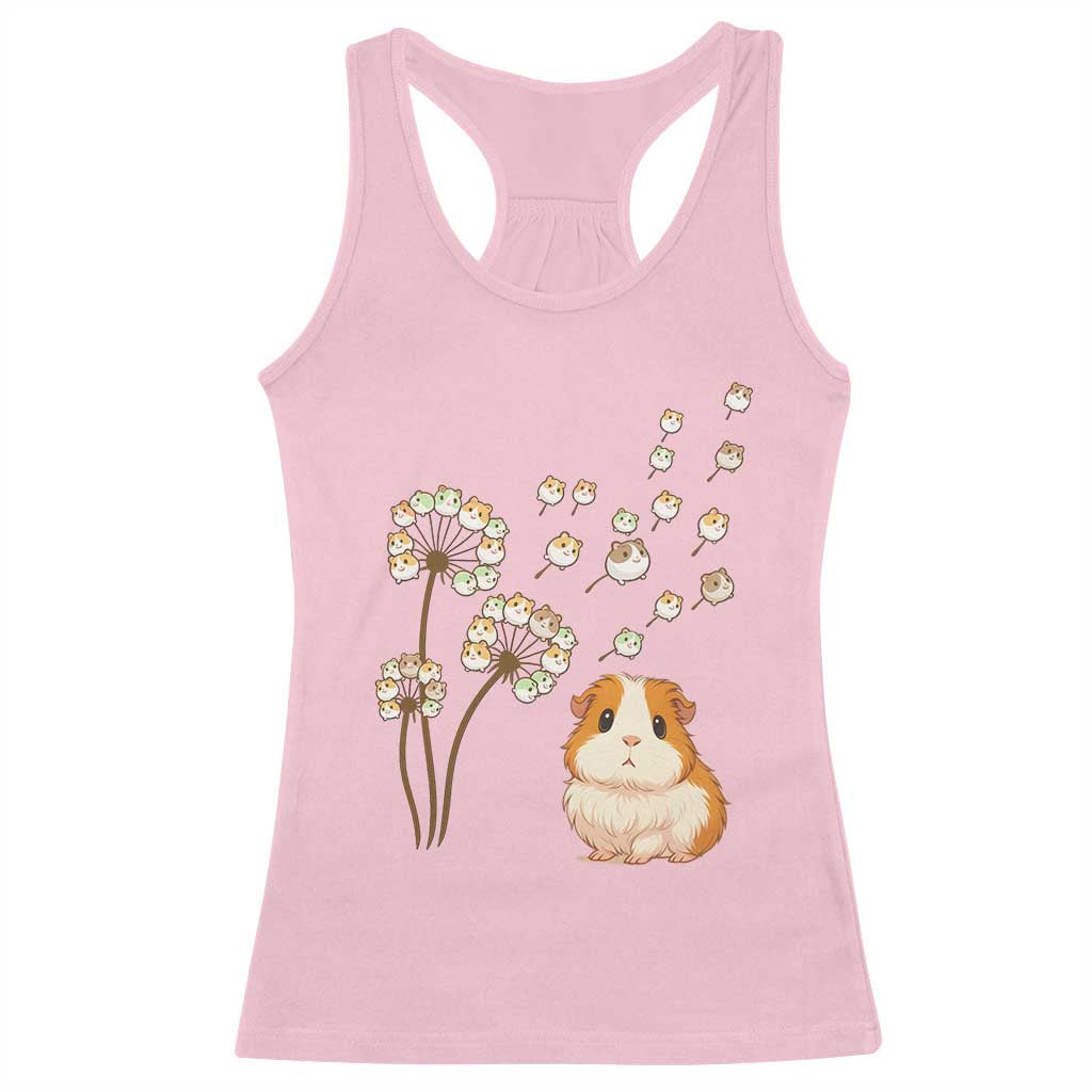 Flower Guinea Pig Dandelion Racerback Tank Top Funny Cavy Lover Gift - Wonder Print Shop