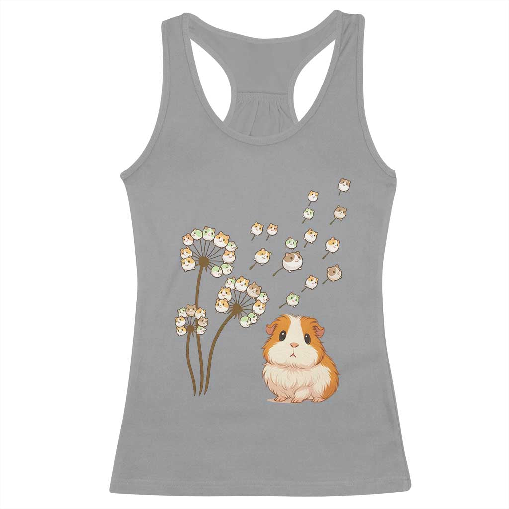 Flower Guinea Pig Dandelion Racerback Tank Top Funny Cavy Lover Gift - Wonder Print Shop
