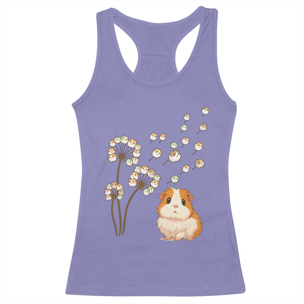 Flower Guinea Pig Dandelion Racerback Tank Top Funny Cavy Lover Gift - Wonder Print Shop
