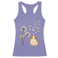 Flower Guinea Pig Dandelion Racerback Tank Top Funny Cavy Lover Gift - Wonder Print Shop