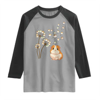Flower Guinea Pig Dandelion Raglan Shirt Funny Cavy Lover Gift - Wonder Print Shop