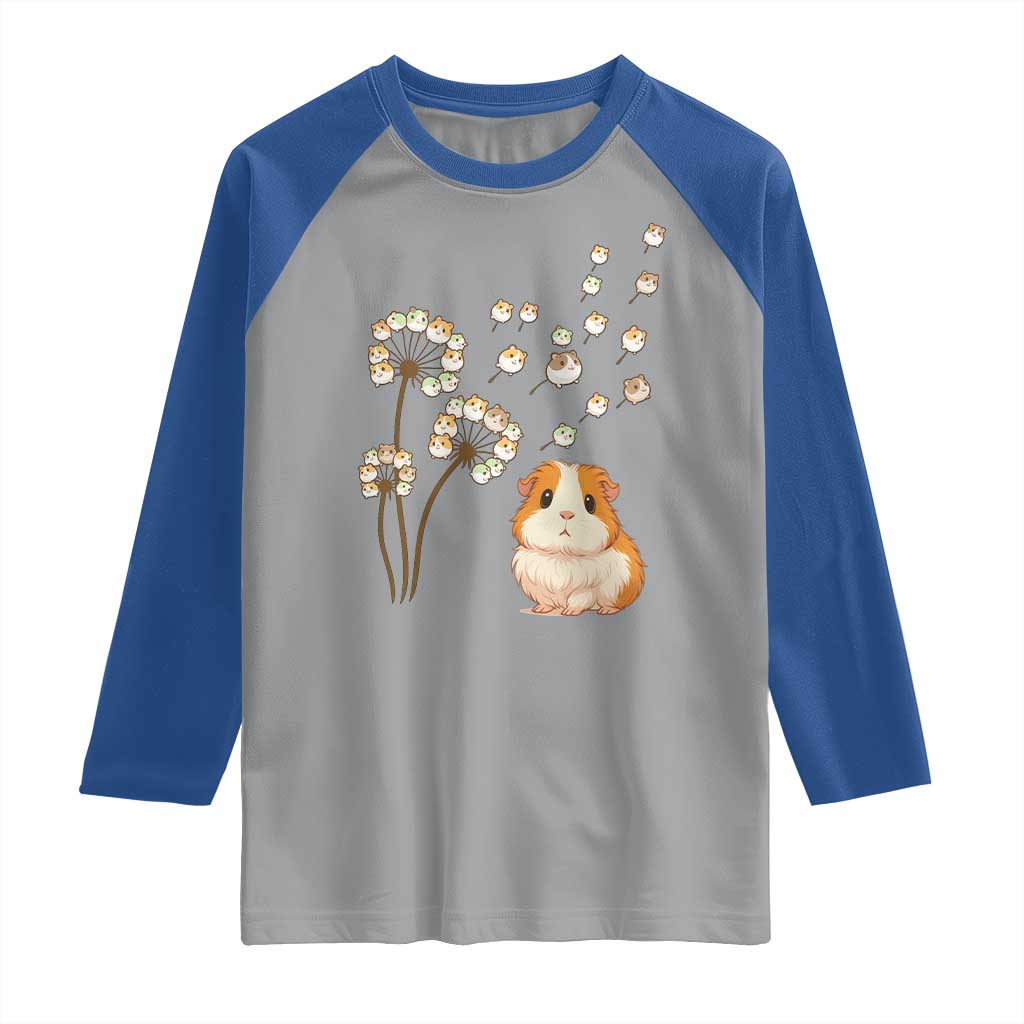 Flower Guinea Pig Dandelion Raglan Shirt Funny Cavy Lover Gift - Wonder Print Shop