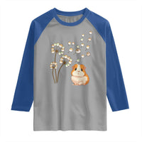 Flower Guinea Pig Dandelion Raglan Shirt Funny Cavy Lover Gift - Wonder Print Shop