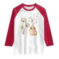 Flower Guinea Pig Dandelion Raglan Shirt Funny Cavy Lover Gift - Wonder Print Shop