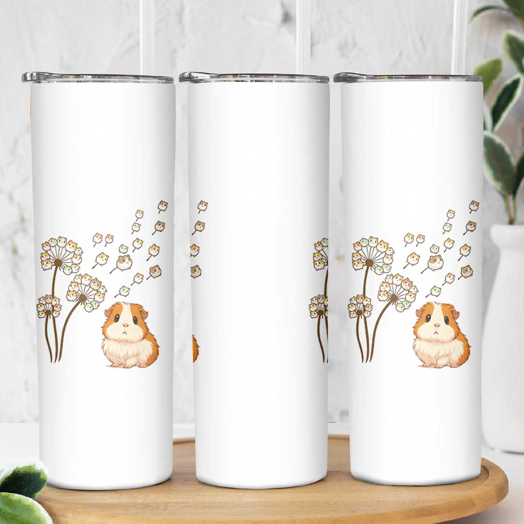Flower Guinea Pig Dandelion Skinny Tumbler Funny Cavy Lover Gift - Wonder Print Shop