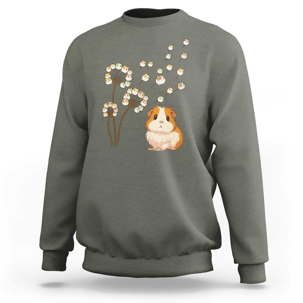 Flower Guinea Pig Dandelion Sweatshirt Funny Cavy Lover Gift - Wonder Print Shop