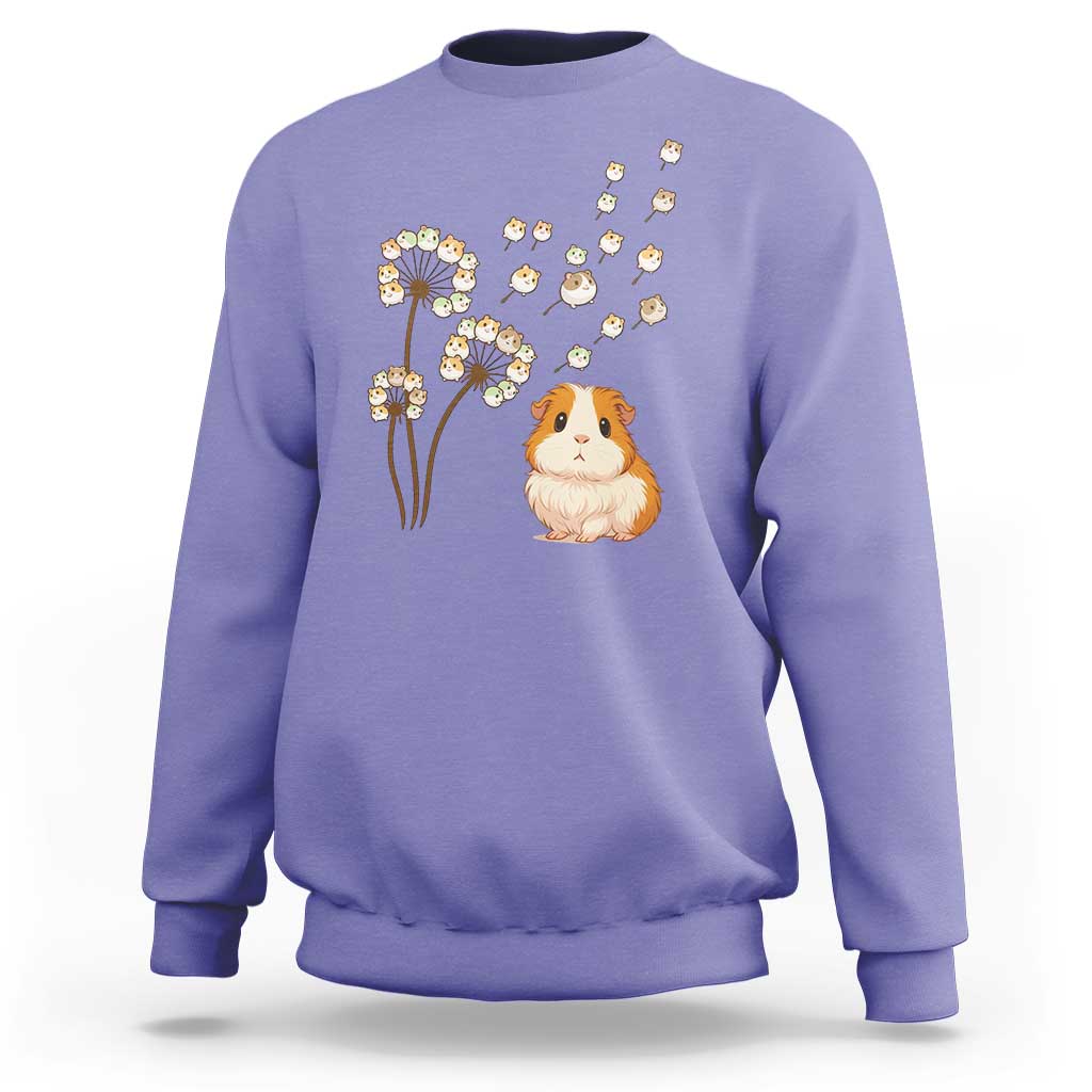 Flower Guinea Pig Dandelion Sweatshirt Funny Cavy Lover Gift - Wonder Print Shop