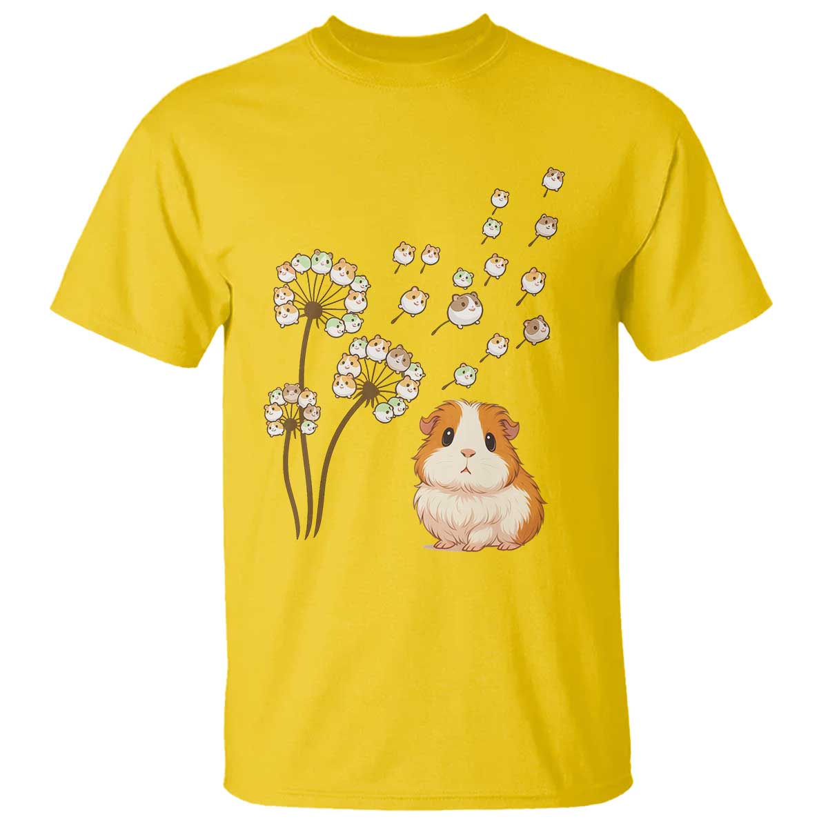 Flower Guinea Pig Dandelion T Shirt Funny Cavy Lover Gift - Wonder Print Shop