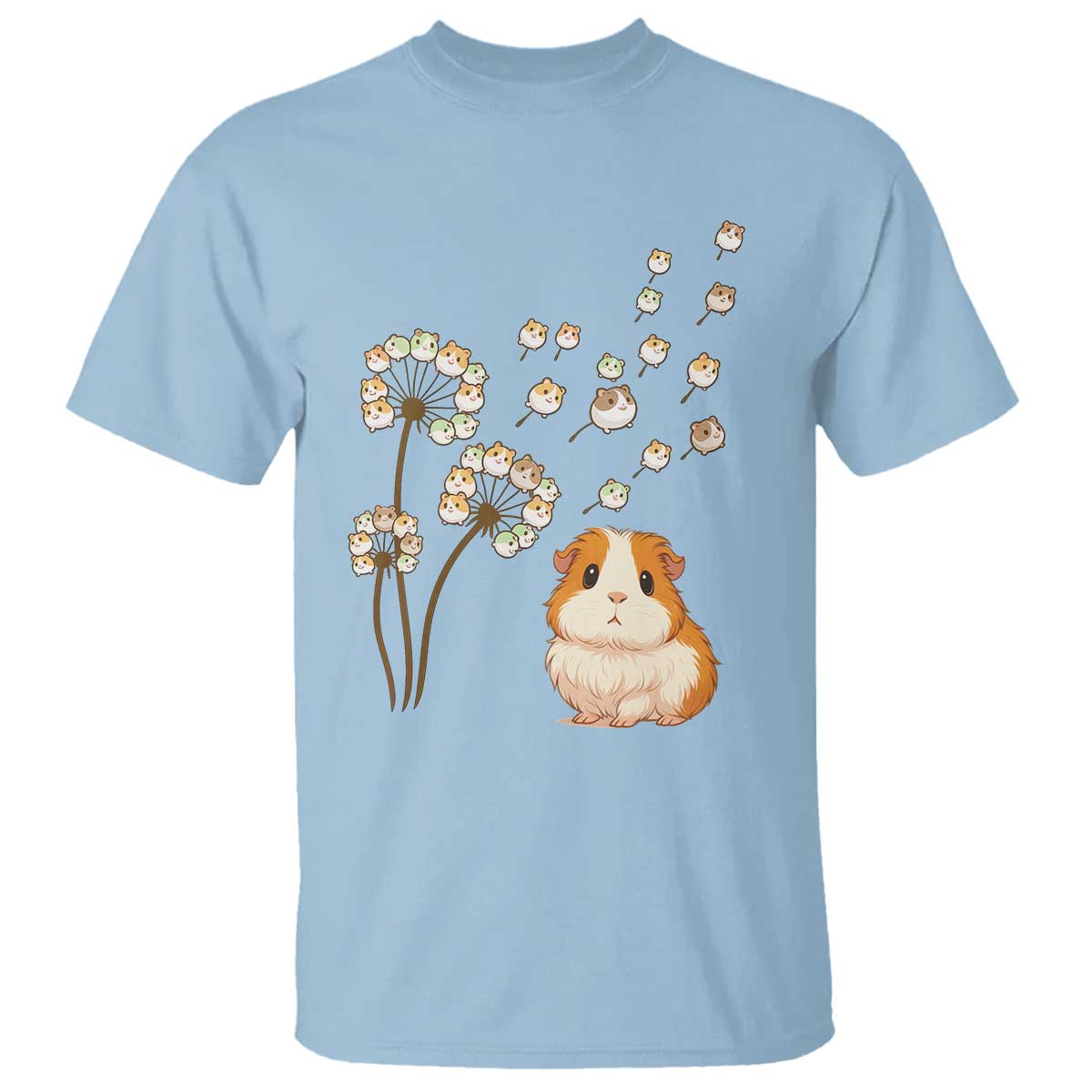 Flower Guinea Pig Dandelion T Shirt Funny Cavy Lover Gift - Wonder Print Shop