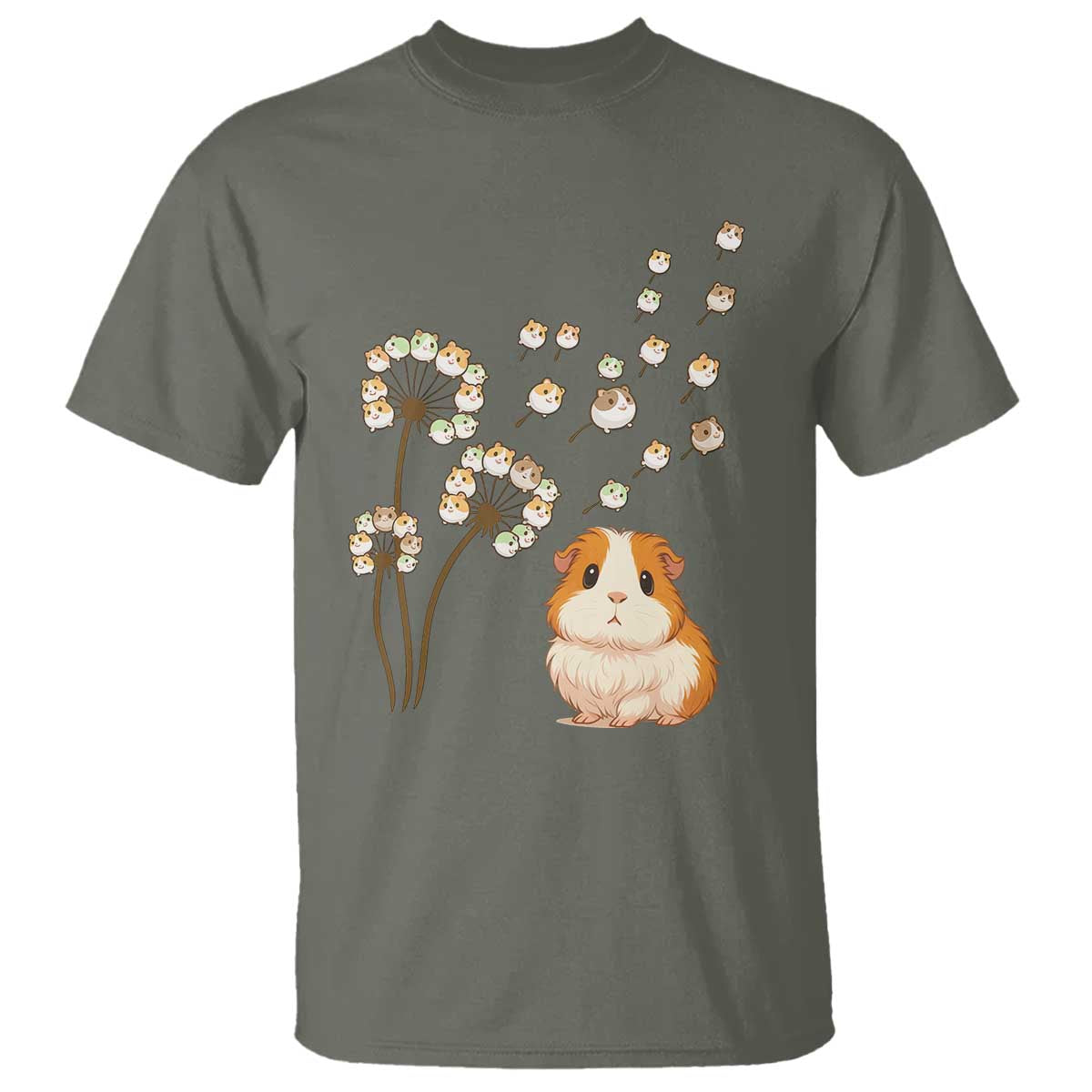 Flower Guinea Pig Dandelion T Shirt Funny Cavy Lover Gift - Wonder Print Shop