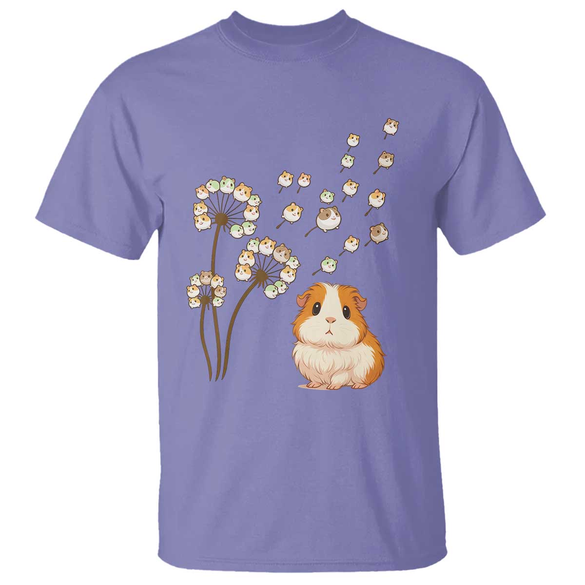 Flower Guinea Pig Dandelion T Shirt Funny Cavy Lover Gift - Wonder Print Shop