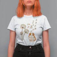 Flower Guinea Pig Dandelion T Shirt For Women Funny Cavy Lover Gift - Wonder Print Shop