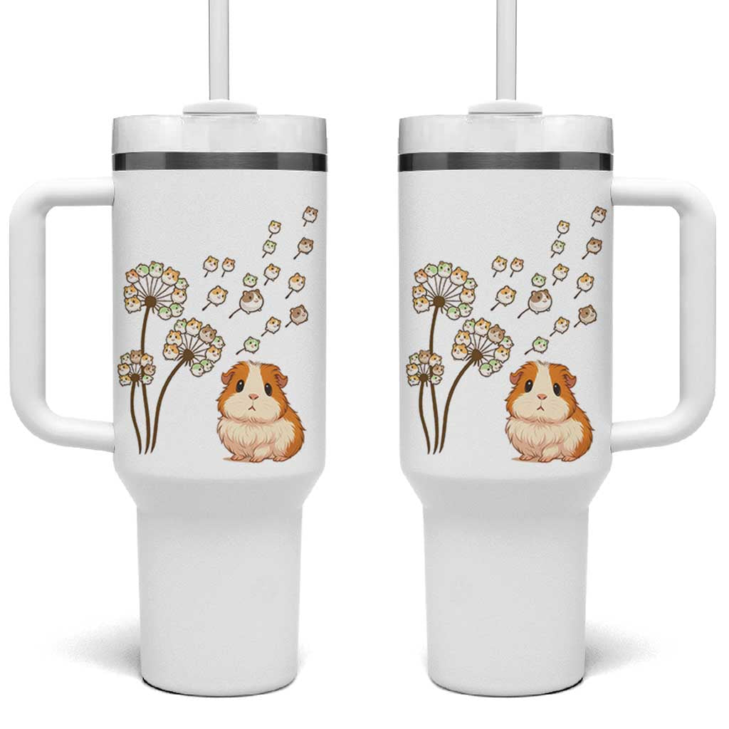 Flower Guinea Pig Dandelion Tumbler With Handle Funny Cavy Lover Gift - Wonder Print Shop