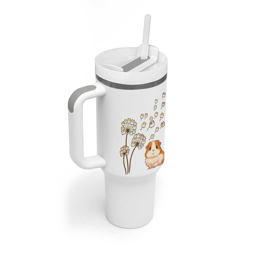 Flower Guinea Pig Dandelion Tumbler With Handle Funny Cavy Lover Gift - Wonder Print Shop