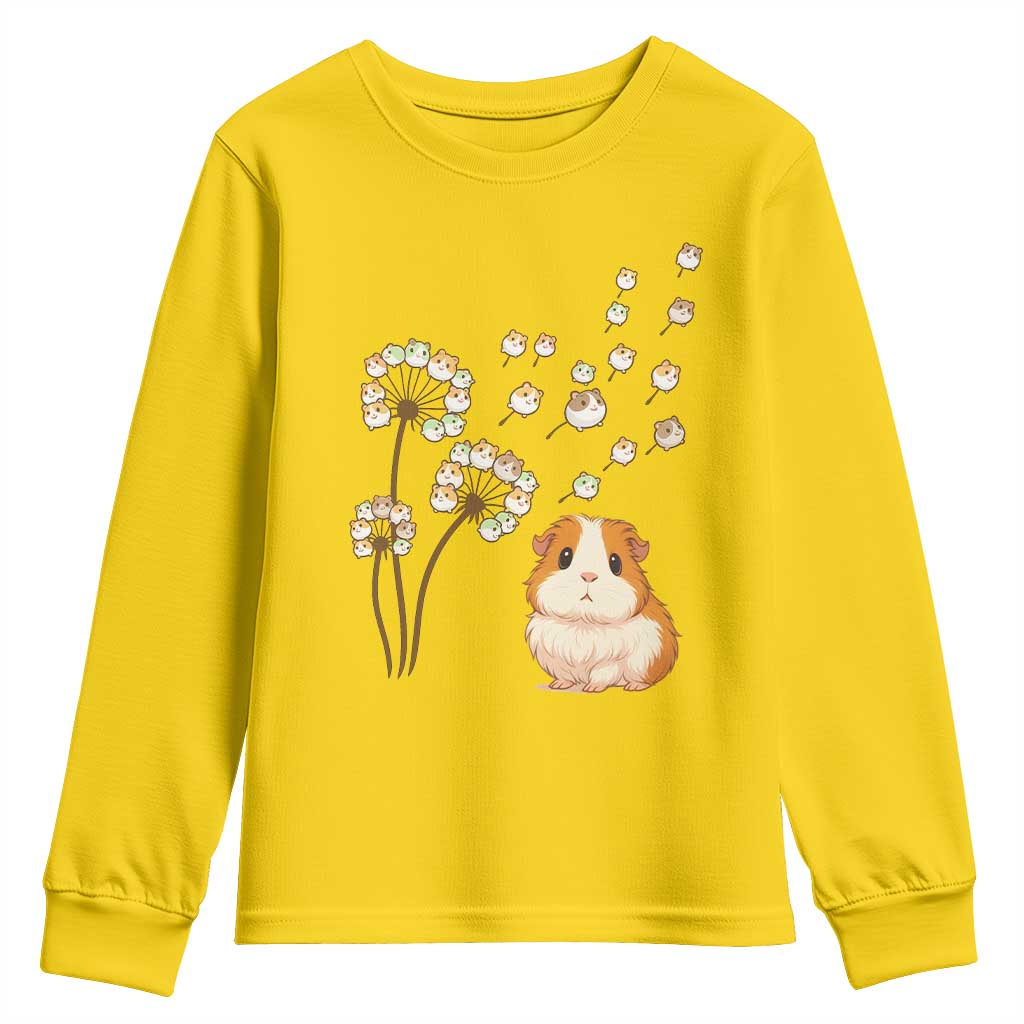 Flower Guinea Pig Dandelion Youth Sweatshirt Funny Cavy Lover Gift - Wonder Print Shop